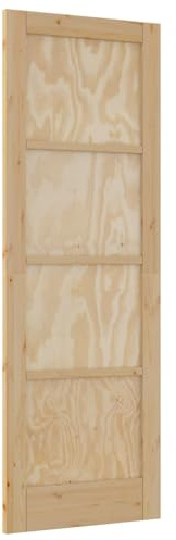 Qnhdfrt Porta Scorrevole Interna Legno Pino Naturale 73,5x211 cm | Pannello salvaspazio in legno grezzo per ottimizzare la cucina, il soggiorno o lo studio con uno stile rustico unico.
