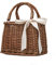 Rattan Tasche Damen, Retro Korbtasche Strandtasche Sommer Umhängetasche Nordic Style für Frauen
