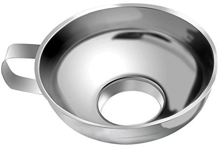 Fancylande - Imbuto per marmellata, in acciaio inox, con manico, per trasferimento di liquidi, fluidi, ingredienti secchi e in polvere, Colorful, Large