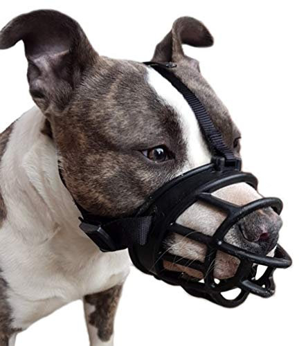 Maulkorb für Hunde, weicher Korbmaulkorb für mittelgroße und große Hunde, verhindert Beißen, Kauen und Bellen