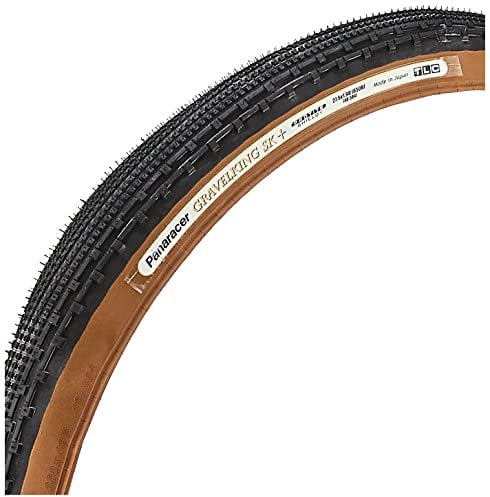 Panaracer Gravelking SK+ TLC-Neumático Plegable, Unisex, Negro/marrón, 27.5 x 1.90
