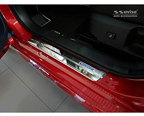 Avisa 2/23017 Stainless Steel Door Sills for Toyota Corolla XII Sedan/Hatchback/Touring Sports 'Hybrid' 2018-4-Piece