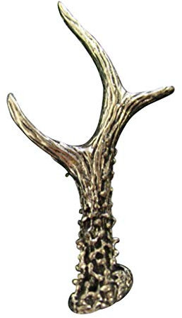 Ansteckpin Geweih Sechsender | für den Hut oder das Revers | Perfekt zum Jagd-Outfit | Anstecker Pin Button | Altsilber