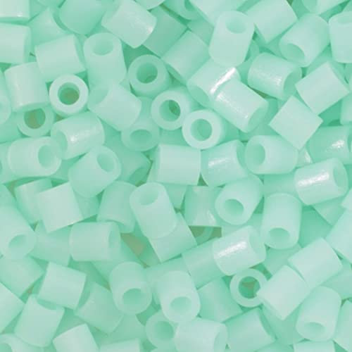 Vaessen Creative 5009-026 Bügelperlen, Leuchtblau, 1100 Stück, Steckperlen zum Basteln mit Kindern, DIY Gestalten von Schmuck, Deko, Verzierungen und weiteren Bastelideen,5mm