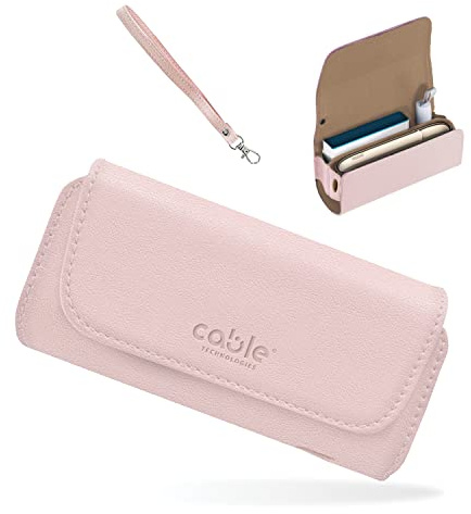 CABLE TECHNOLOGIES Hochwertige Schutzhülle aus Kunstleder, kompatibel mit IQOS 3/3 Duo/2.4/2.4 Plus, Etui aus Leinwand und PU-Leder, Organizer, Cover/Handtasche, Zubehör, weiß, Iqos Hülle