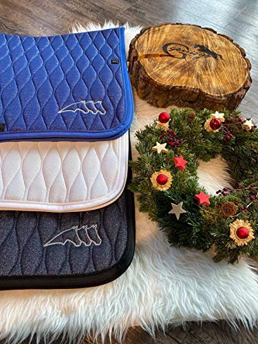 Equiline Schabracke Octagone DIAMAC Logo Lurex schwarz mit Glitzer Effekt, Eq19_Flaw_Gr.:DNX