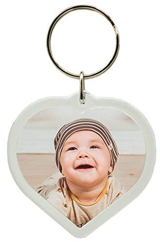 Herz Foto Schlüsselanhänger personalisiert individuell mit Wunschfoto Wunschbild oder Text Geschenk Geschenkidee