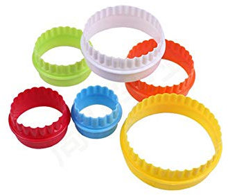 Lot de 6 emporte-pièces ronds double face en plastique - Pratique et durable