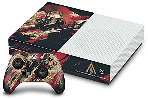 Head Case Designs Offizielle Zugelassen Assassin's Creed Alexios Odyssee Kunstwerk Vinyl Haut Gaming Aufkleber Abziehbild Abdeckung kompatibel mit Xbox One S Console and Controller Bundle