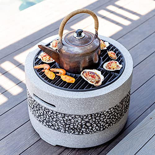 MNSSRN Stufa a Carbone di Carbone di Carbone per Uso Domestico, Desktop Fire Pit Bowl Bonfire Stufa Cortile Cortile Cortile Stufa Riscaldamento Stufa Rotonda Grill Grill Grill,A