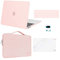 MOSISO Compatible with MacBook Pro 13 inch Case M2 M1 2025 2024 2023-2016 A2338 A2289 A2251 A2159 A1989 A1706 A1708, Hard Shell Cover&Bag&Keyboard Skin&Webcam Cover&Screen Protector, Chalk Pink