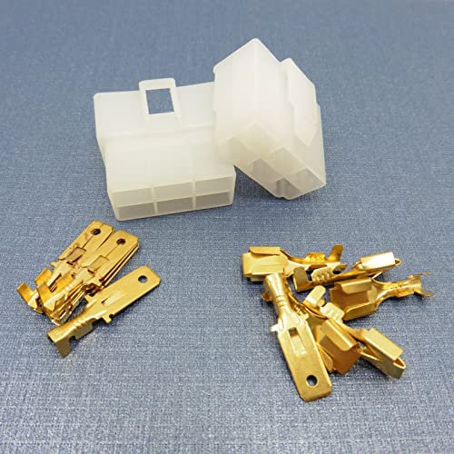 6.3mm 6 Pin Way Electrical Automotive Wire Connector Kits Socket Plug Terminal for Motorcycle Scooter
