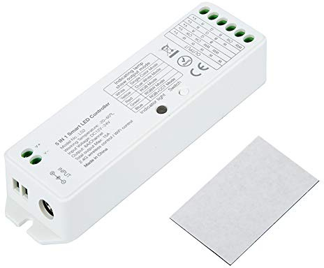 YUMILI LED-Controller, Milight 5-in-1-LED-Streifen-Controller für einfarbige/CCT/RGB/RGBW/RGB+CCT-Streifenlicht