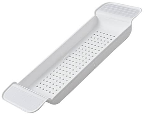 Bandeja para Bañera, Mesa para Bañera con Carrito de Baño Colocación Estable para Baño (Blanco)