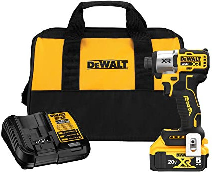 DEWALT 20V MAX* XR 1/4 in. 3-Speed Impact Driver Kit (DCF845P1)