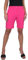 icecoolfashion Womens Stretch Shorts with Pockets Above Knee Length Straight Leg Bermudas with Turn Up Cuffs Hot Pink 8-22 (16)