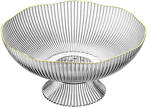 Coupe À Fruits, Coupe Décorative Sur Socle Avec Trou D'Évacuation, Socle Amovible, Ménage, Salon, Table Basse, Fruits, Friandises, Snack, Plateau De Présentation, Décoration Maison, (Transparent)