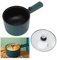 Padella Elettrica con Coperchio e Manico,1,8L Antiaderente Pentola Elettrica, 450W, 2 modalità di Temperatura, 6 Funzioni, Manico Lungo, Pentola Elettrica da Cucina, per friggere, cuocere a Vapore