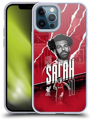 Head Case Designs Officially Licensed Liverpool Football Club Mohamed Salah 2023/24 First Team Gel Case [Military Grade Protection] Compatible With Apple iPhone 12 Pro Max