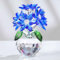 Crystal Blue Daisy Bouquet Regali per le Donne Floreali Collezionabili Figurine Fiori di Vetro Ornamenti per la Decorazione Della Camera Chritsmas