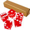 5 x Perfect 19MM Precision Casino Dadi/Craps (rosso)