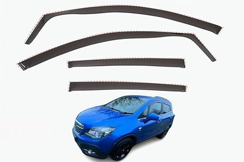 Set mit 4 Windabweisern, kompatibel mit Opel Mokka, passend für Opel Mokka X 2012 2013 2014 2015 2016 2017 2018 2019 Modelle