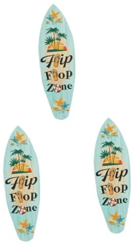 Ciieeo 3St Surfbrett-Ornamente living room decoration wohnzimmerdeko Holzverkleidung Mini-Surfbrett Wohnkultur Desktop-Schmuck für zu Hause Surfbrettverzierung Haushalt Holzschild