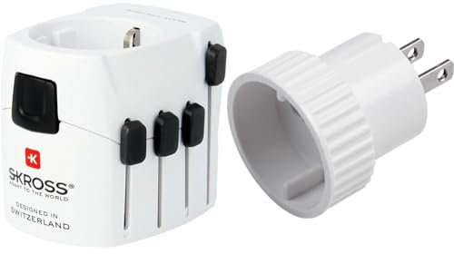 Skross 1.103145 Reiseadapter Pro & Meister Reiseadapter Typ A - Für USA, Kanada, Thailand & Dominikanische Republik