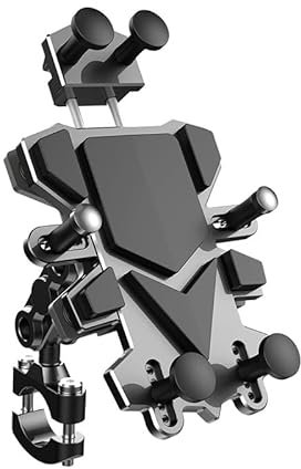 Porta Cellulare Moto per Ducati Multistrada Enduro PRO, 360° Rotazione Antivibrazione Bracket Porta Telefono Moto Staffa di Navigazione Moto Portacellulare Moto,Handlebars-Grey