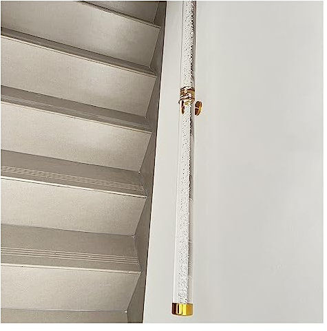 GXXINGIN Durchsichtiger Acryl-Handlauf für Treppen, strapazierfähiger, Rutschfester, transparenter Innentreppen-Handlauf-Komplettsatz, Treppengeländer zur Wandmontage, benutzerdefinierte Größe (Farbe