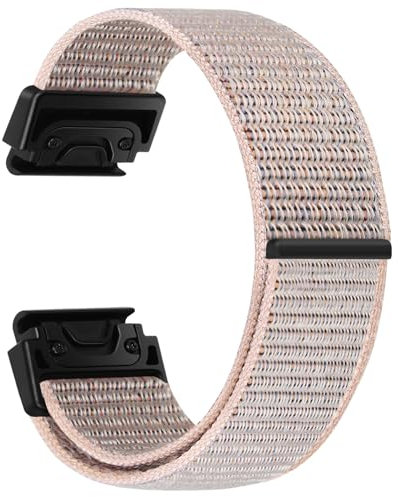 XANS Nylon Armband Kompatibel mit Garmin Fenix 7/7 Pro/Fenix6/6 Pro/Fenix5/5 Plus, 22mm Nylon Uhrenarmband für Garmin Approach S60/S62/Quatix 5/Epix Sport Ersatzarmband