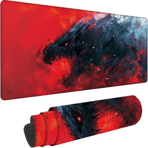 Tappetino Mouse xxl Gaming 1200 x 600mm, Nero Tappetino per Mouse Animale Tappetino Mouse Gaming, Migliora Precisione e Velocità, Tappetino Pc Scrivania per Ufficio e Gaming Decorazione Regalo 5-4