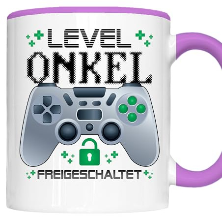 Onkel Tasse | Level Onkel freigeschaltet | Onkel Geschenk Patenonkel Tasse Patenonkel Kaffeebecher lustig