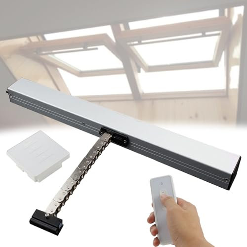 Apriporta elettrico a catena con telecomando e interruttore, apriporta motorizzato per lucernari, serre e sfiati sul tetto, corsa: 300-700 mm, basso rumore,700mm