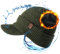 TOP-EX 50% Merinowolle Wintermütze Herren Damen Schirmmütze Grün, wasserdichte Beanie Mütze mit Schirm, warm gefütterte Strickmütze für Running und Outdoor-Sportarten, Winddicht L/XL