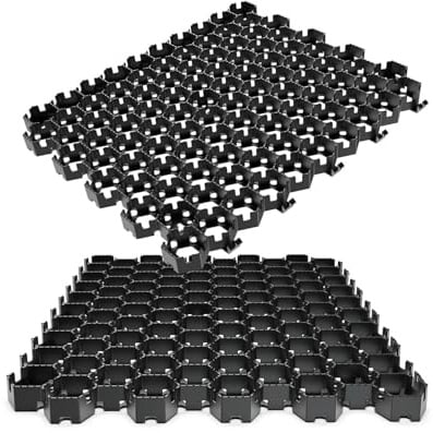 Vodaland HEXpave – Pavimento Permeable-Estabilizador de grava- de 3 cm de Altura – Soporta hasta 12,000 kg – Ideal para Patios, Caminos, Bases de Cobertizos, Uso Vehículos Ligeros (pack de 5,85 m²)