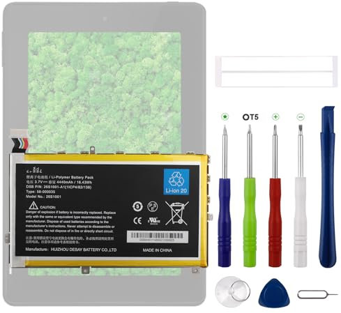 Swark Neu 58-000035 Akku Ersatz Kompatibel mit Fire HD 7 X43Z60 2nd Generation Ersatzbatterie mit aktualisiertem Reparaturwerkzeugsatz