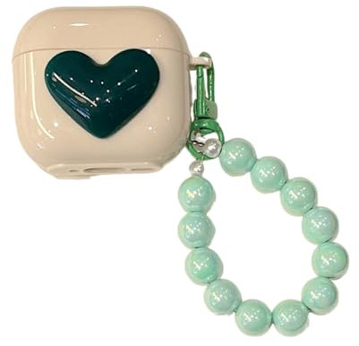 Lovely Cute Green Heart Pattern Protective Cover Accessories Case for Honor Earbuds X6