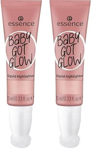 essence BABY GOT GLOW liquid highlighter, Nr. 20, Violett, definierend, Expressergebnis, Einfach zu entfernen, glänzend, vegan, ölfrei, ohne Parabene, ohne Mikroplastikpartikel, 2er Pack (10ml)