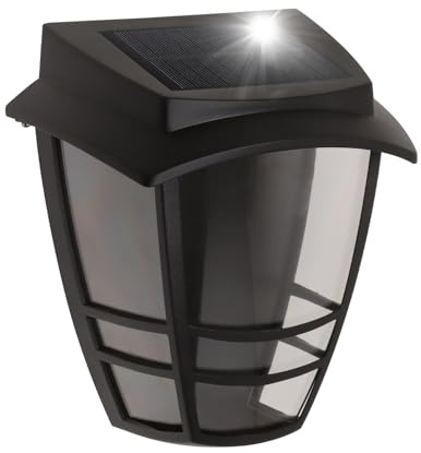 MULANDI Metallische Solarlampen für Außen IP44 Solarlaterne für Außen Helligkeit & Leuchtdauer verstellbar Warmlicht 3000K Leistungsstarke Solar Wandleuchte Aussen für Garten,Terrasse und Gehweg