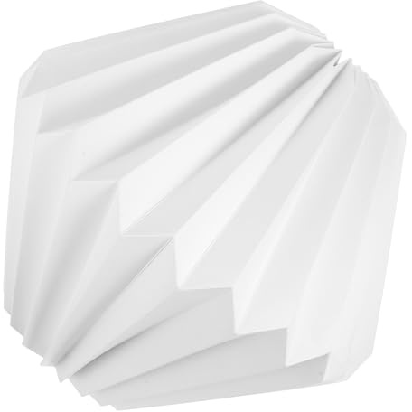 COLLBATH Faltbarer Origami Lampenschirm Weiß Kleiner Papier-lampenschirm für Deckenleuchte Hängender Lampion für Wohnzimmer Esszimmer und Küche Stilvolle und Pflegeleichte