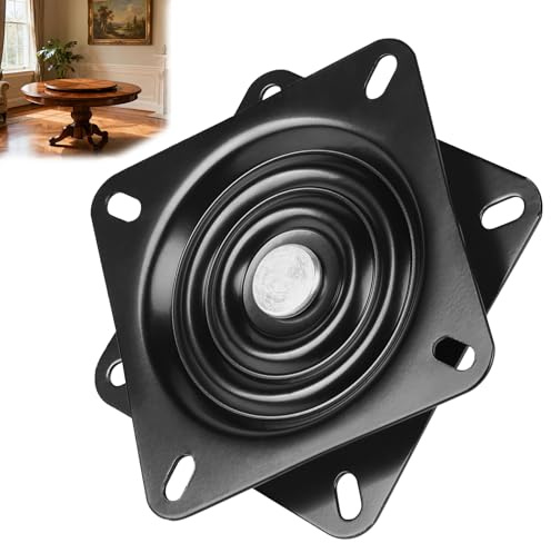 LALAGO Plato Giratorio Universal para Muebles, Herraje Giratorio 360°, Plato Giratorio de Alta Carga, Plato Giratorio Swivel, 246 * 246 * 22,6mm, para Taburetes, Mesas, Estanterías (10 Pulgadas)