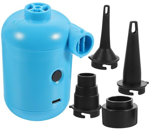 Kichvoe Pompe à Air Électrique USB Bleue Compacte pour Usage Domestique et Extérieur, Compresseur d'air Rapide pour Matelas Pneumatique, Bateau Pneumatique et Camping, Gonfleur-dégonfleur