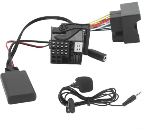 Kivivaka Audio Receiver für BMW E60 E63 E65, 5.0 AUX Adapter mit Mikrofon für Autohände-B