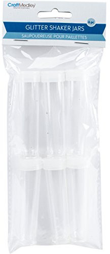 CraftMedley Shaker Vial, 6pc for Glitter/Sand/Powder, Empty