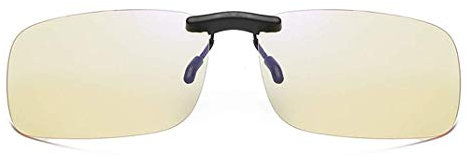Flydo Computer Eyeglass Cilp On -Anti Blue Light Blocking Filtering Computer Gaming Reading Reader Glasses Clip On