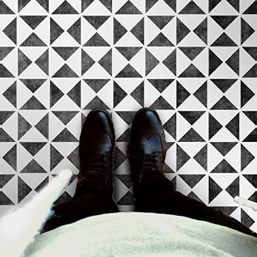 2 x Faux Tile Stencils - Paint Tile Effect on Floors Walls Furniture - Samara 6 (152mm) Single