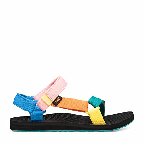 Teva 1003987 Mujer Sandalias de Punta Descubierta, Multicolor (90s Multi SMU), 37 EU