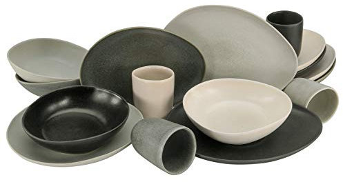 CreaTable Pietra Vajilla, Servicio Combinado 16 Piezas, Stoneware