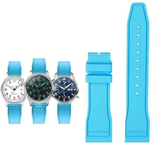 NXNONEPD For IWC Fluoro Rubber Watch Strap Quick Release Pilot AMG Petronas F1 Team Waterproof Sports Bracelet Watchband 20mm 21mm 22mm